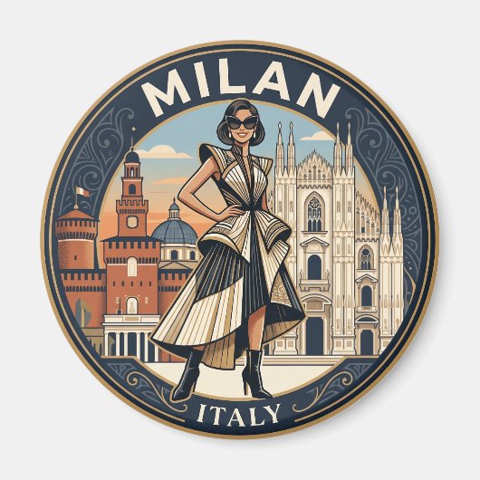 Mailand Italien Magnet (Vorne)