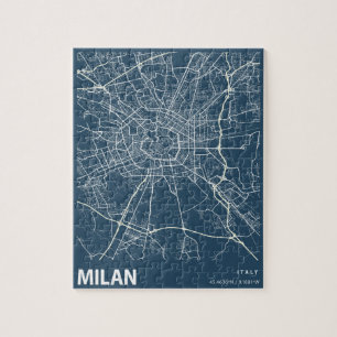 Mailand Italien Minimalistische Stadtkarte Puzzle