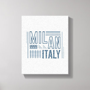 Mailand Italien Moderne Typografie Reise Grafikdes Leinwanddruck