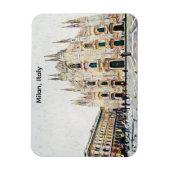 Mailand Italien Ölmalerei-Illustration Magnet (Vertikal)