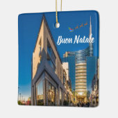 Mailand Italien Panorama Weihnachtsgeschmack Keramikornament (Links)