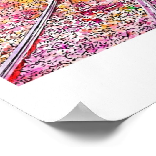 Mailand Italien Reisen Wasserfarben Hand gezogen Poster (Ecke)