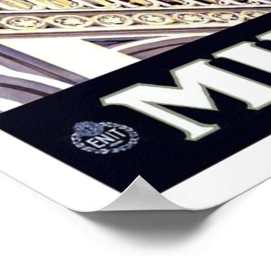 Mailand Italien Reiseplakat Poster (Ecke)