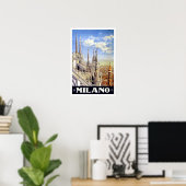 Mailand Italien Reiseplakat Poster (Heimbüro)