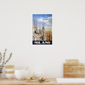 Mailand Italien Reiseplakat Poster (Küche)