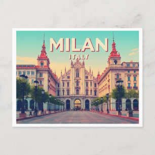 MAILAND ITALIEN RETRO POSTKARTE