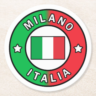 Mailand Italien Runder Pappuntersetzer