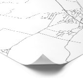 Mailand, Italien (schwarz auf weiß) Poster (Ecke)