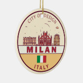 Mailand Italien Skyline Emblem Keramik Ornament (Rechts)