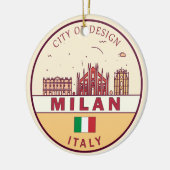 Mailand Italien Skyline Emblem Keramik Ornament (Links)