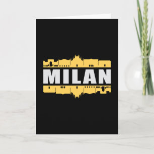 Mailand Italien Stadt Skyline Stadtansicht Lustige Karte