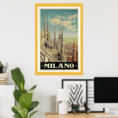 Mailand Italien Vintage Travel Poster (Heimbüro)