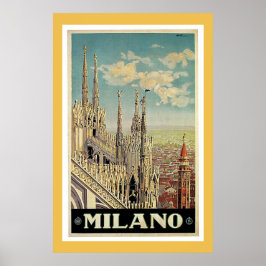 Mailand Italien Vintage Travel Poster