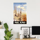 Mailand Italien Vintage Travel Poster (Heimbüro)