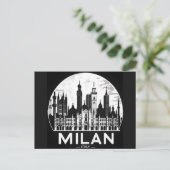 Mailand Italy Skyline Postkarte (Stehend Vorderseite)