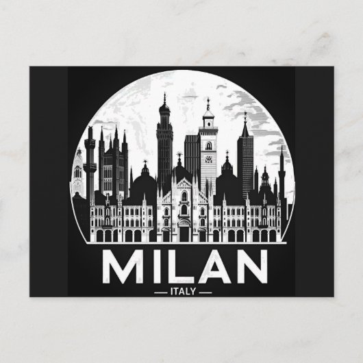 Mailand Italy Skyline Postkarte (Vorderseite)