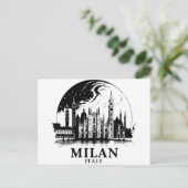 Mailand Italy Skyline Postkarte (Stehend Vorderseite)