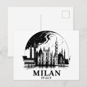 Mailand Italy Skyline Postkarte (Vorne/Hinten)