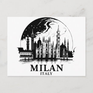 Mailand Italy Skyline Postkarte
