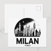 Mailand Italy Skyline Postkarte (Vorne/Hinten)