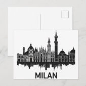 Mailand Italy Skyline Postkarte (Vorne/Hinten)
