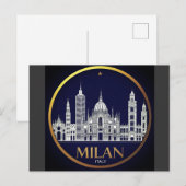 Mailand Italy Skyline Postkarte (Vorne/Hinten)