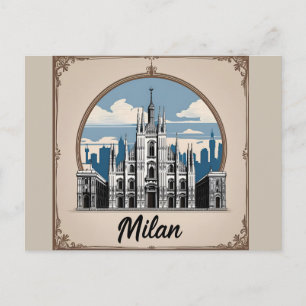 Mailand Italy Skyline Postkarte