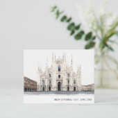 Mailand Kathedrale Italien Wasserfarbe Italien Rei Postkarte (Stehend Vorderseite)