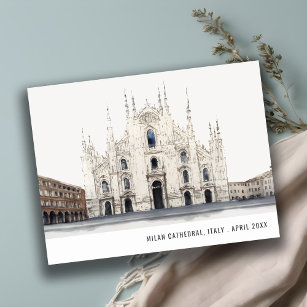 Mailand Kathedrale Italien Wasserfarbe Italien Rei Postkarte