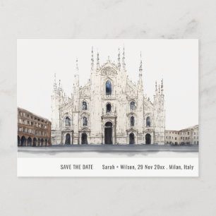 Mailand Kathedrale Italien Wasserfarbe Save the Da Postkarte