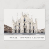 Mailand Kathedrale Italien Wasserfarbe Save the Da Postkarte (Vorderseite)
