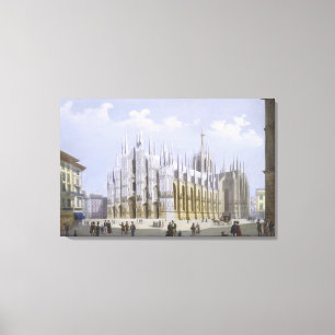 Mailand-Kathedrale 'von den Ansichten von Mailand Leinwanddruck
