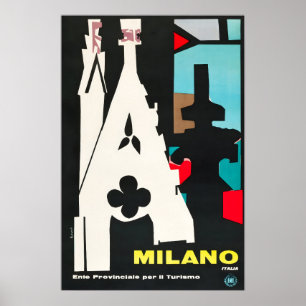 Mailand Kunst Italien Reiseplakat Italienischer Dr Poster