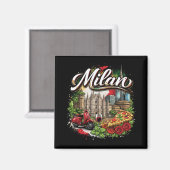 Mailand Magnet (Vorderseite/Rückseite)