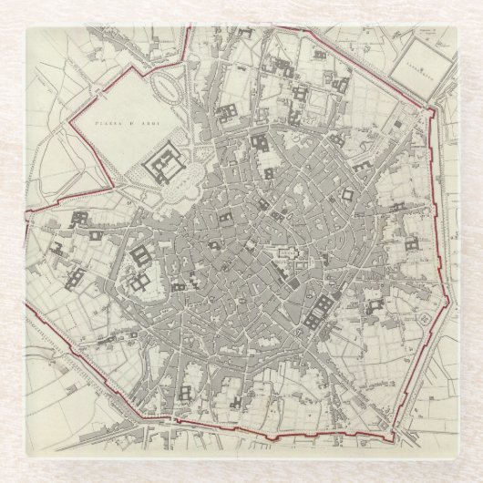 Mailand Mailand Glasuntersetzer (Vorderseite)