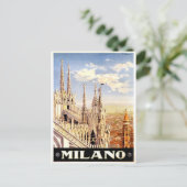 Mailand - Mailand Italien Jahrgang Reise Postkarte (Stehend Vorderseite)