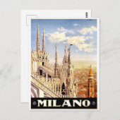 Mailand - Mailand Italien Jahrgang Reise Postkarte (Vorne/Hinten)