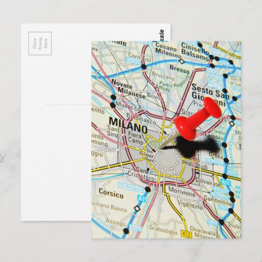 Mailand, Mailand (Italien) Postkarte (Vorne/Hinten)