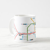Mailand-Metro-Tasse Kaffeetasse (Vorderseite Links)