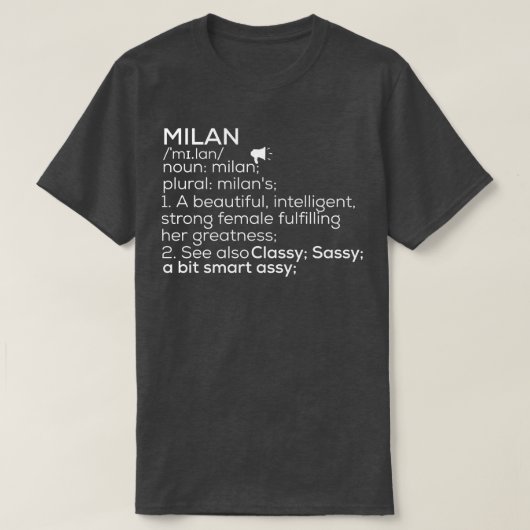 Mailand Name Mailand Definition Mailand Weibliche  T-Shirt (Design vorne)