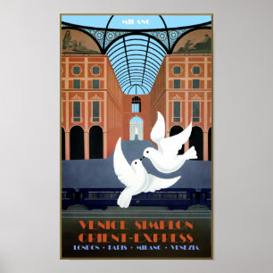 Mailand, Orientexpress-Reise-Plakat Poster