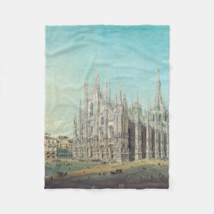 Mailand Piazza del Duomo 1850er Jahre von Carlo Bo Fleecedecke