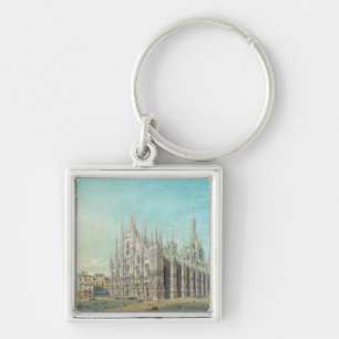 Mailand Piazza del Duomo 1850er Jahre von Carlo Bo Schlüsselanhänger