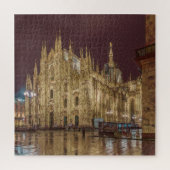 Mailand - Piazza Duomo - Domplatz - Nacht Puzzle (Vertikal)