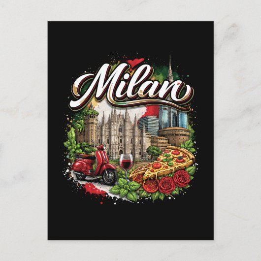 Mailand Postkarte (Vorderseite)