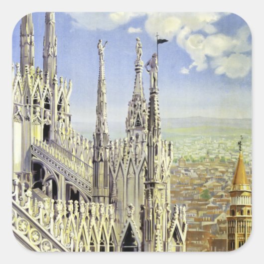 Mailand Quadratischer Aufkleber (Vorderseite)