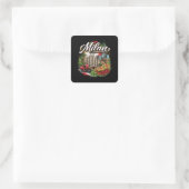 Mailand Quadratischer Aufkleber (Tasche)