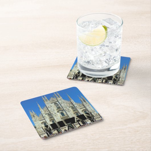 Mailand Rechteckiger Pappuntersetzer (Vor Ort)