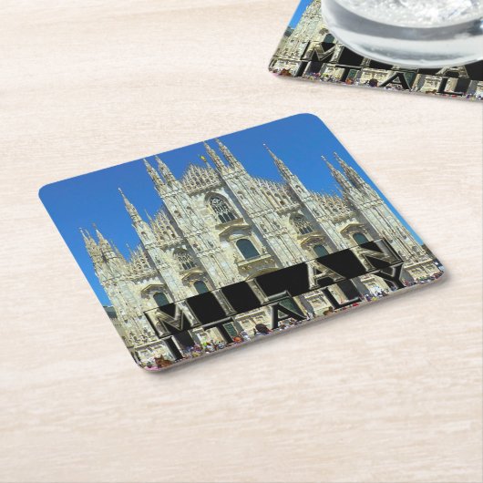 Mailand Rechteckiger Pappuntersetzer (angewinkelt)