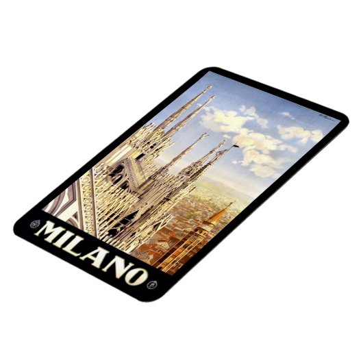 Mailand Vintage Reise Magnet (Linke Seite)